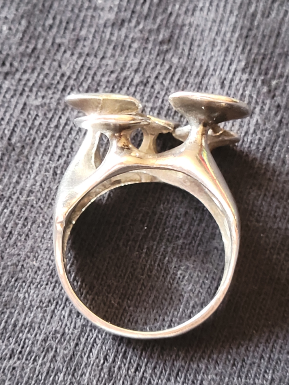 Sterling Silver Sculptural Women's Ring - Silver